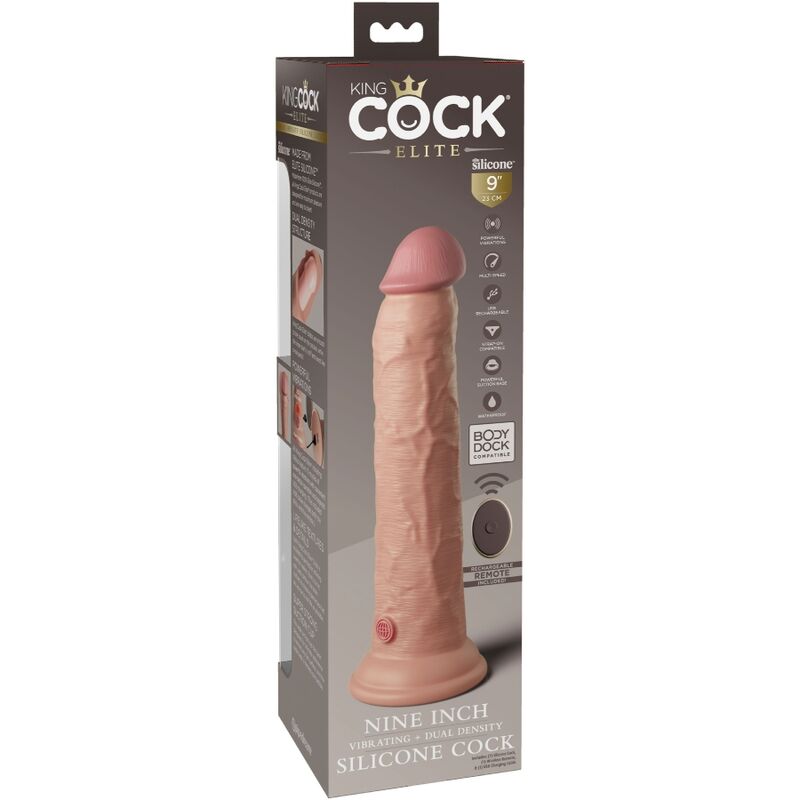 King Cock - Élite Dildo Realístico Vibrador &Amp; Silicona Control Remoto 23 Cm 8 King Cock - Élite Dildo Realístico Vibrador &Amp; Silicona Control Remoto 23 Cm - Imagen 8