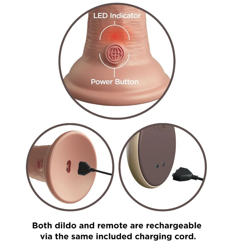 King Cock - Élite Dildo Realístico Vibrador &Amp; Silicona Control Remoto 23 Cm 3 King Cock - Élite Dildo Realístico Vibrador &Amp; Silicona Control Remoto 23 Cm - Imagen 3