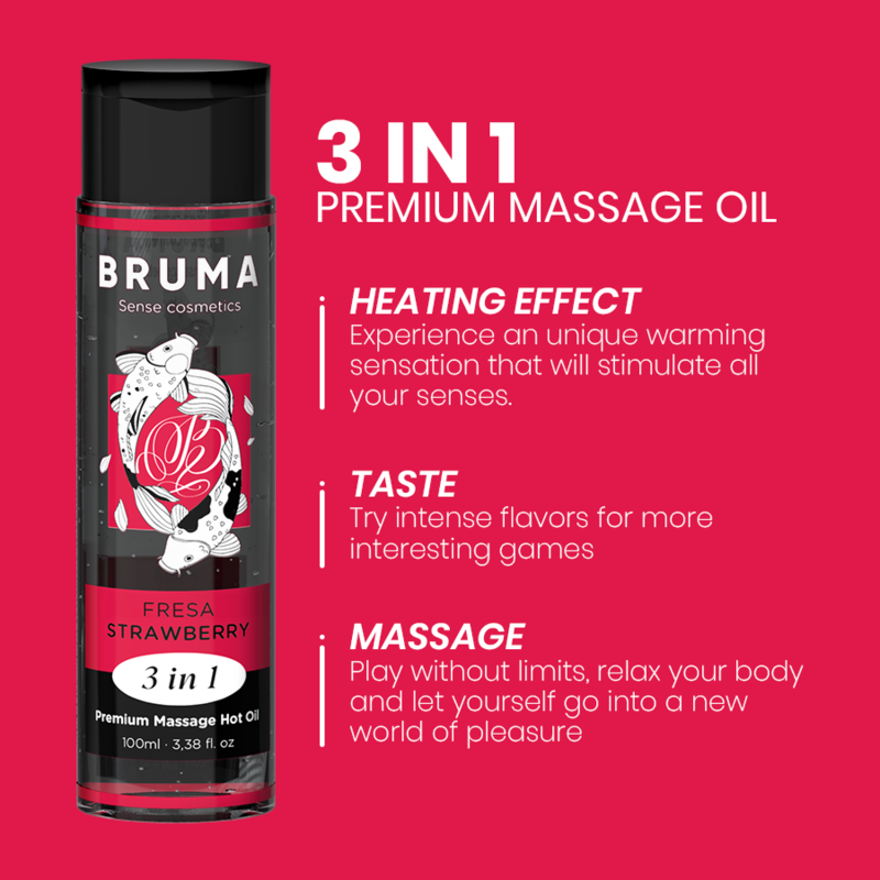 Bruma - Aceite De Masaje Premium Efecto Calor Sabor Fresa 3 En 1 - 100 Ml 4 Bruma - Aceite De Masaje Premium Efecto Calor Sabor Fresa 3 En 1 - 100 Ml - Imagen 4