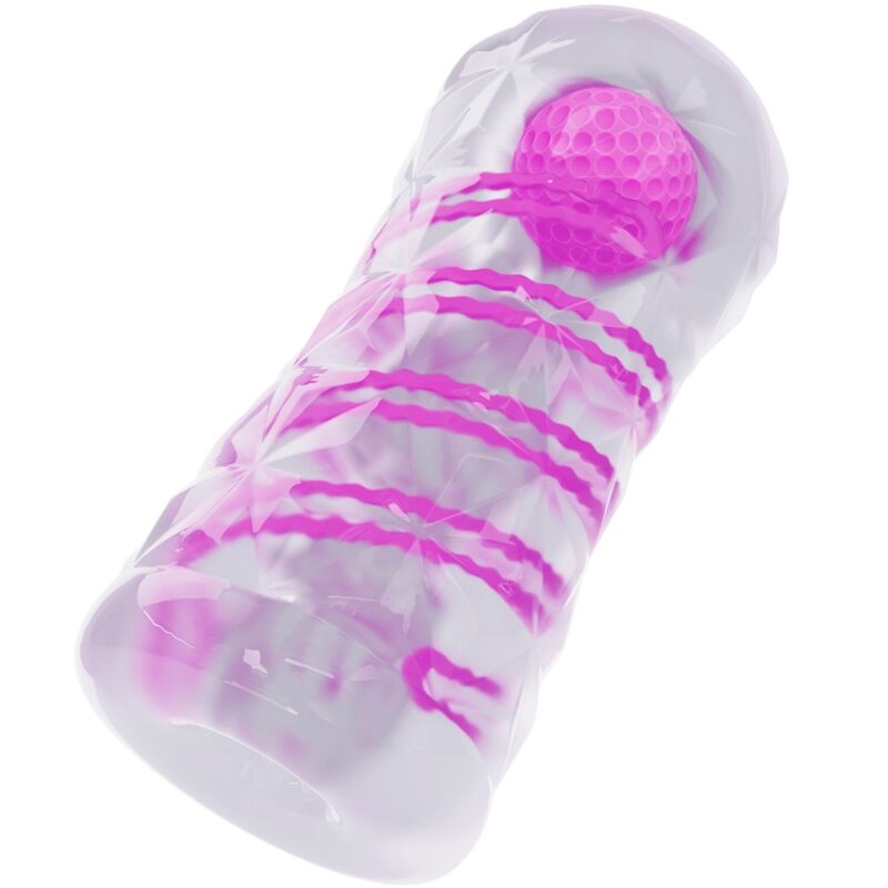 Pretty Love - Masturbador Masculino Fantasy Espiral Interna Y Bolas Transparente 1 Pretty Love - Masturbador Masculino Fantasy Espiral Interna Y Bolas Transparente