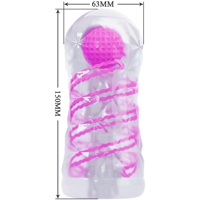 Pretty Love - Masturbador Masculino Fantasy Espiral Interna Y Bolas Transparente 4 Pretty Love - Masturbador Masculino Fantasy Espiral Interna Y Bolas Transparente - Imagen 4