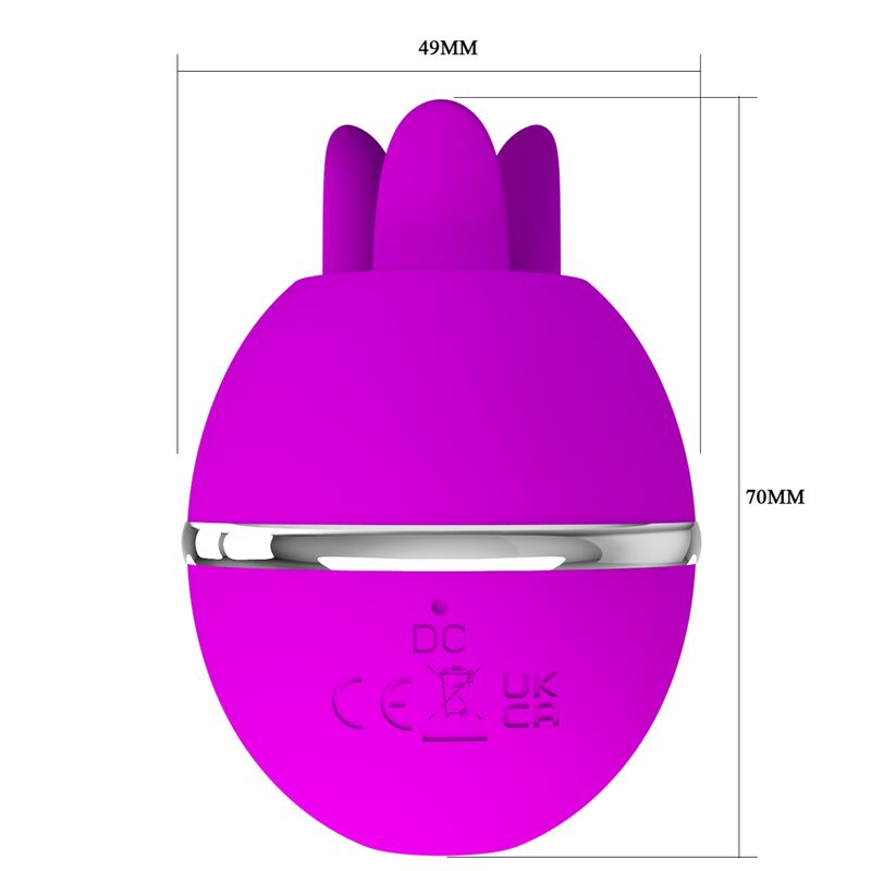 Pretty Love - Vibrador De Silicona Redondo Gemini Ball Morado 9 Pretty Love - Vibrador De Silicona Redondo Gemini Ball Morado - Imagen 9
