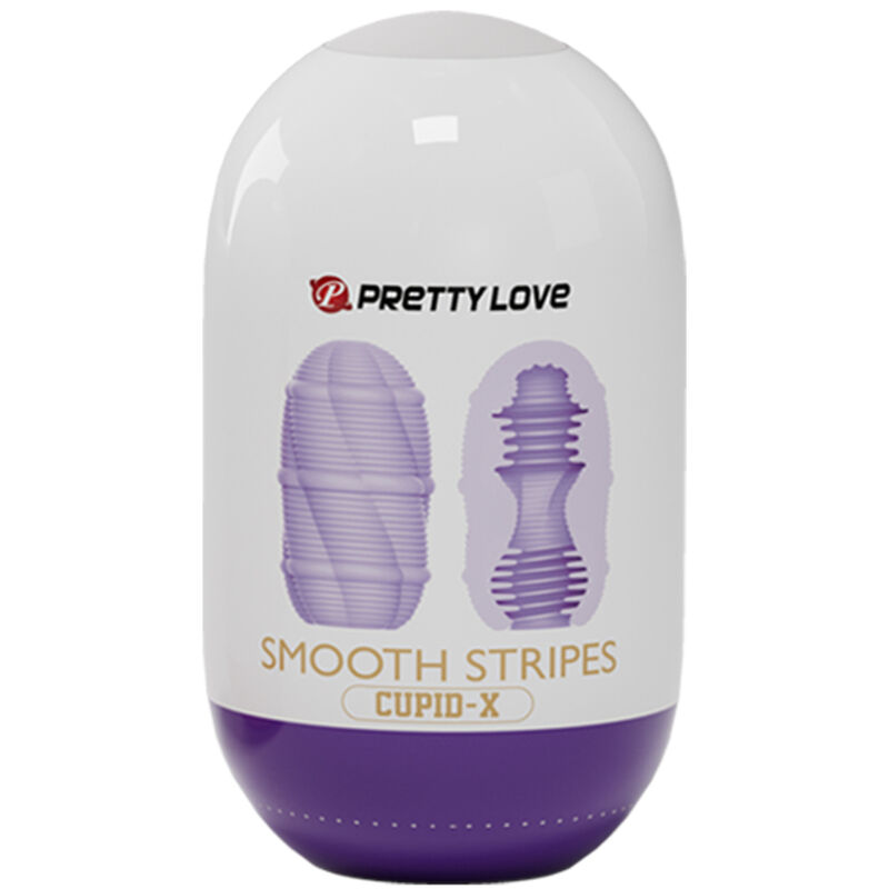 Pretty Love - Huevo Masturbador Smooth Stripes Cupid 3 Pretty Love - Huevo Masturbador Smooth Stripes Cupid - Imagen 3