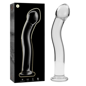 Nebula Series by Ibiza - Modelo 18 Dildo Cristal Transparente 18.5 Cm -O- 3.5 Cm