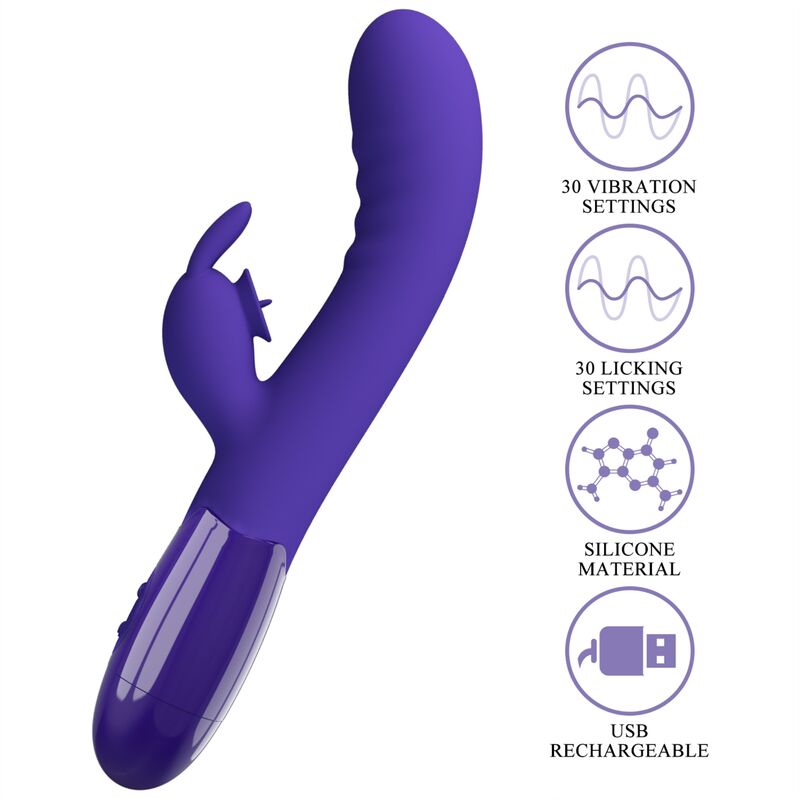 Pretty Love - Cerberus Youth Vibrador Rabbit Violeta 8 Pretty Love - Cerberus Youth Vibrador Rabbit Violeta - Imagen 8