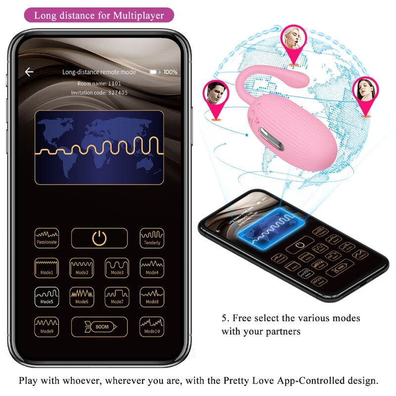 Pretty Love - Doreen Huevo Vibrador Recargable Rosa 11 Pretty Love - Doreen Huevo Vibrador Recargable Rosa - Imagen 11