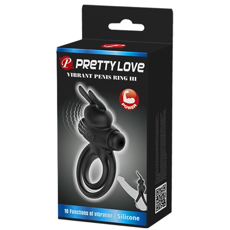 Pretty Love - Anillo Vibrador Iii Conejo Para Pene Negro 9 Pretty Love - Anillo Vibrador Iii Conejo Para Pene Negro - Imagen 9