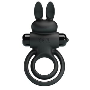 Pretty Love - Anillo Vibrador Iii Conejo para Pene Negro