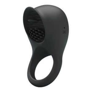 Pretty Love - Anillo Vibrador para Pene con Lengua Negro