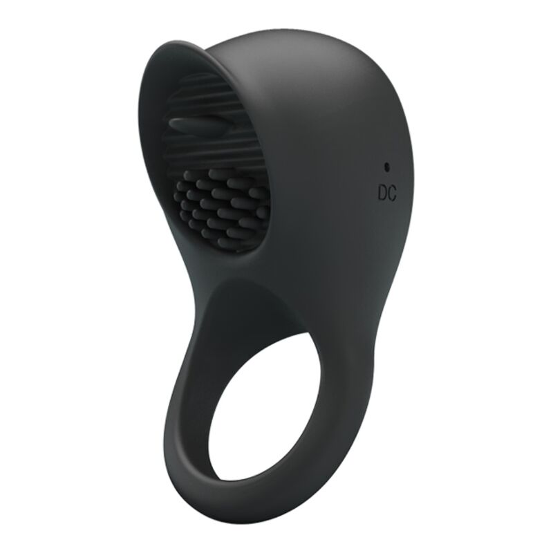 Pretty Love - Anillo Vibrador Para Pene Con Lengua Negro 1 Pretty Love - Anillo Vibrador Para Pene Con Lengua Negro