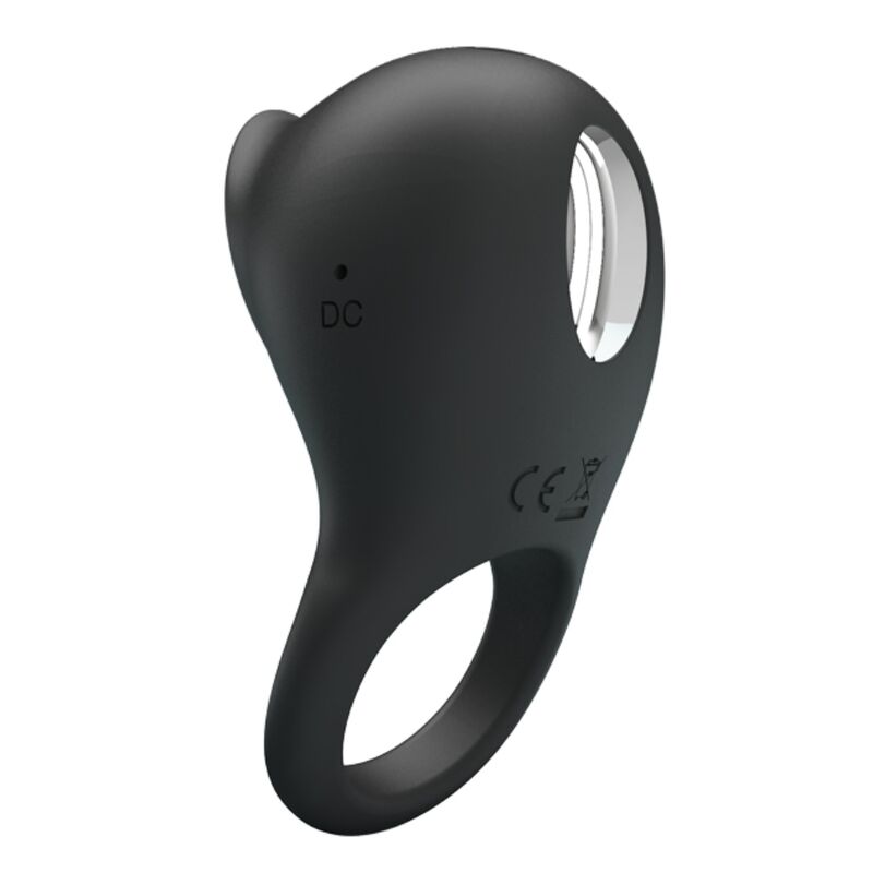 Pretty Love - Anillo Vibrador Para Pene Con Lengua Negro 2 Pretty Love - Anillo Vibrador Para Pene Con Lengua Negro - Imagen 2