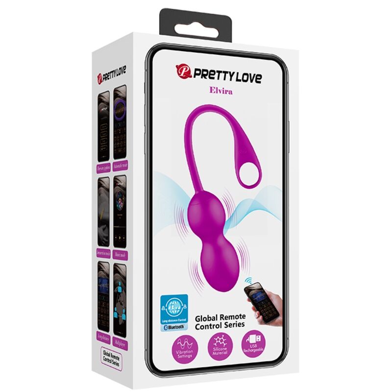 Pretty Love - Elvira Bolas Vibradoras Recargable Morado 14 Pretty Love - Elvira Bolas Vibradoras Recargable Morado - Imagen 14
