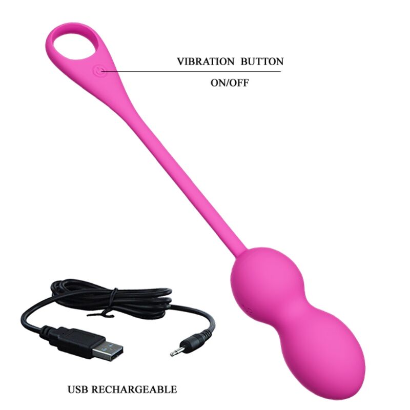Pretty Love - Elvira Bolas Vibradoras Recargable Rosa 6 Pretty Love - Elvira Bolas Vibradoras Recargable Rosa - Imagen 6