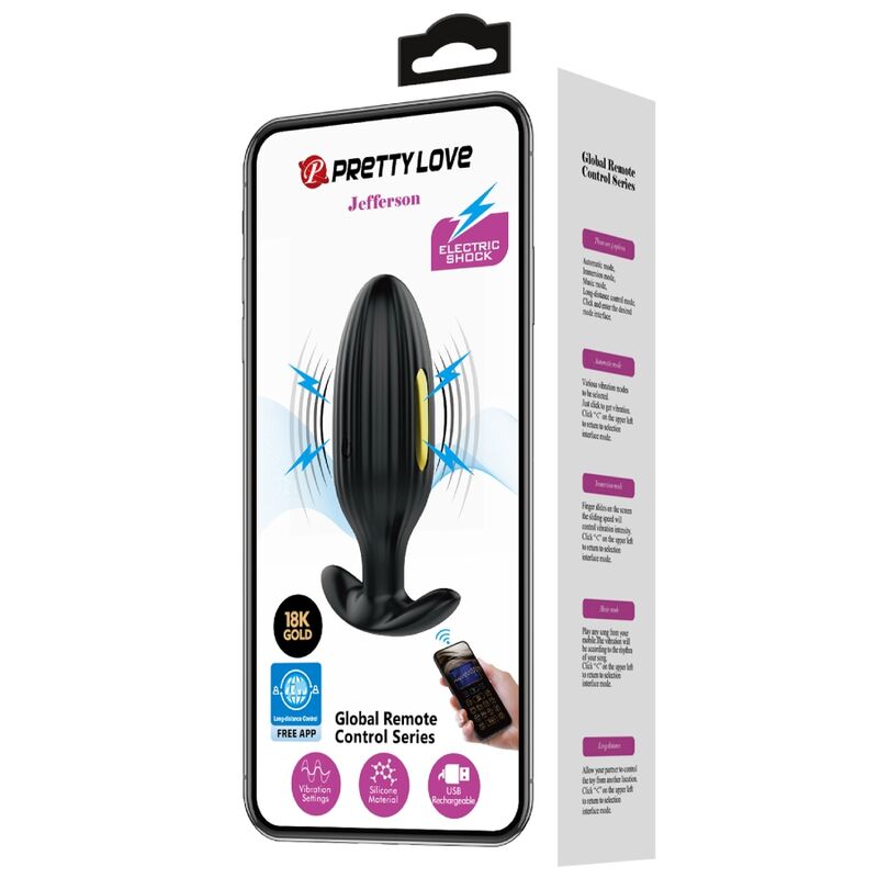 Pretty Love - Jefferson Plug Anal Controlado Por App Negro 15 Pretty Love - Jefferson Plug Anal Controlado Por App Negro - Imagen 15