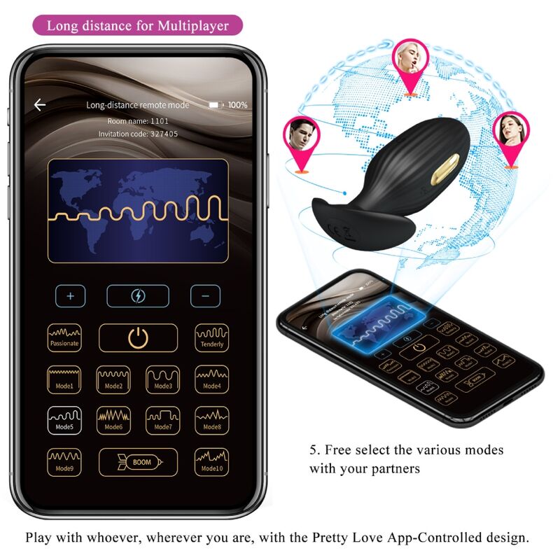 Pretty Love - Jefferson Plug Anal Controlado Por App Negro 14 Pretty Love - Jefferson Plug Anal Controlado Por App Negro - Imagen 14