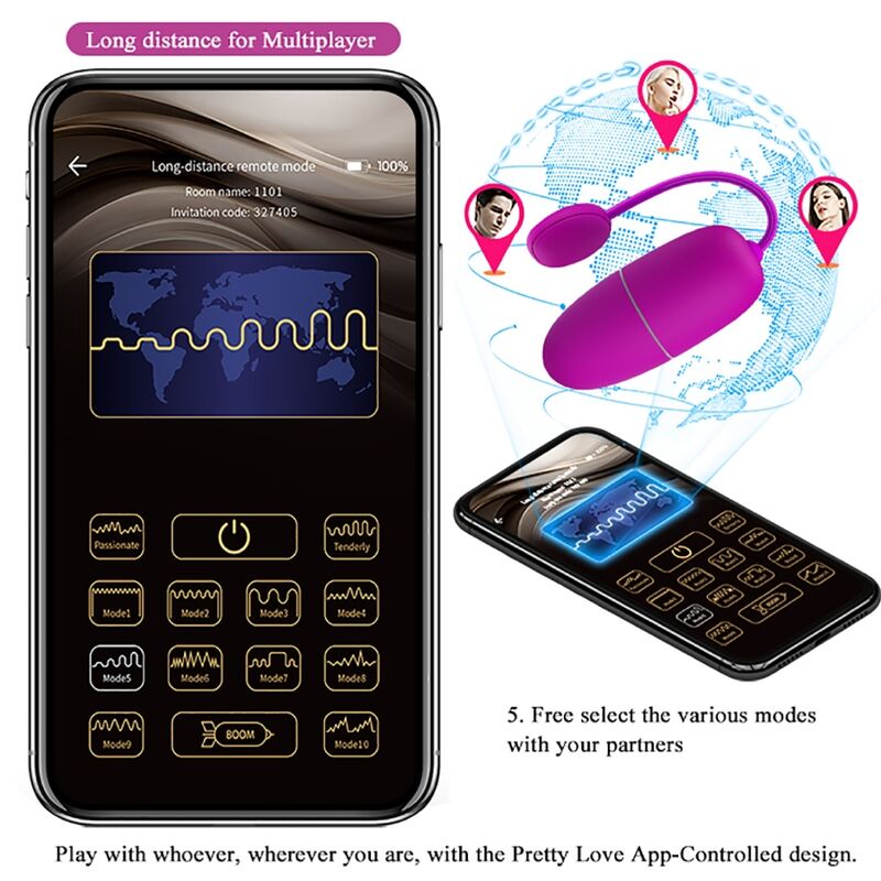 Pretty Love - Nymph Huevo Vibrador Controlado Por App Violeta 15 Pretty Love - Nymph Huevo Vibrador Controlado Por App Violeta - Imagen 15
