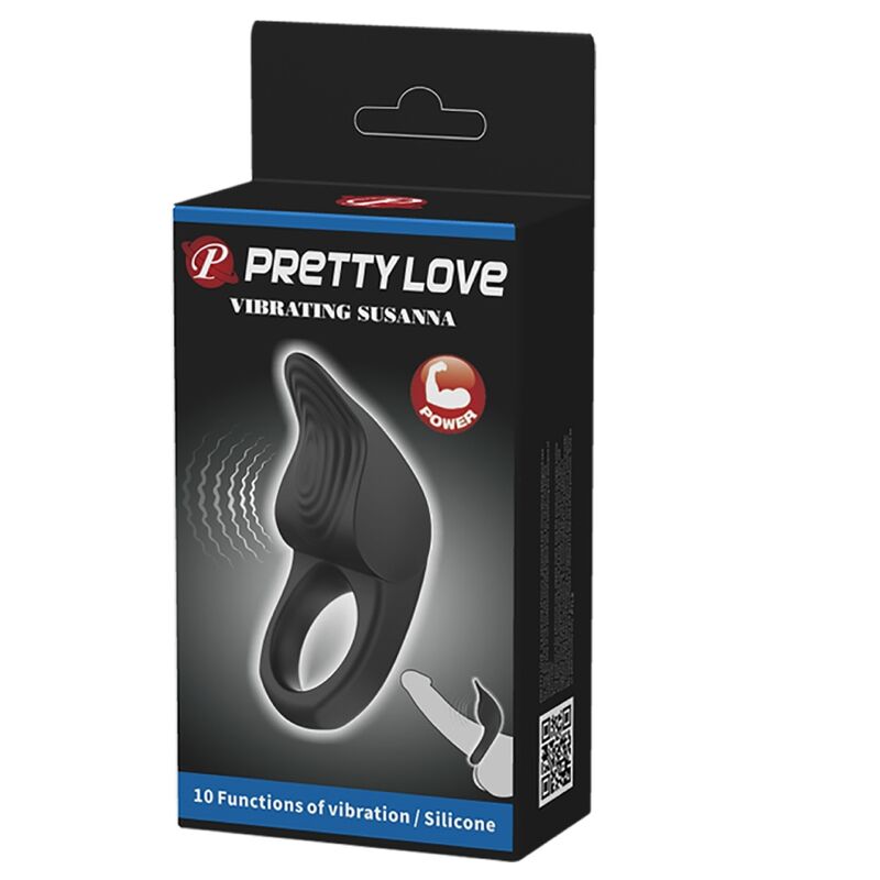 Pretty Love - Susanna Anillo Vibrador Para Pene Negro 9 Pretty Love - Susanna Anillo Vibrador Para Pene Negro - Imagen 9