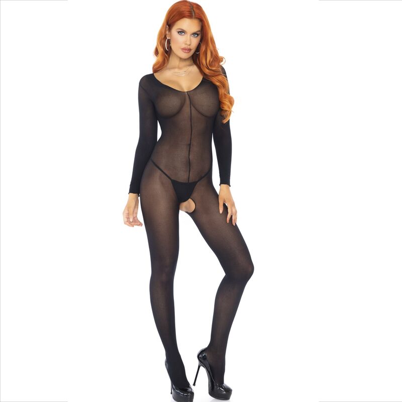 Leg Avenue - Bodystocking Negro Manga Larga 2 Leg Avenue - Bodystocking Negro Manga Larga - Imagen 2