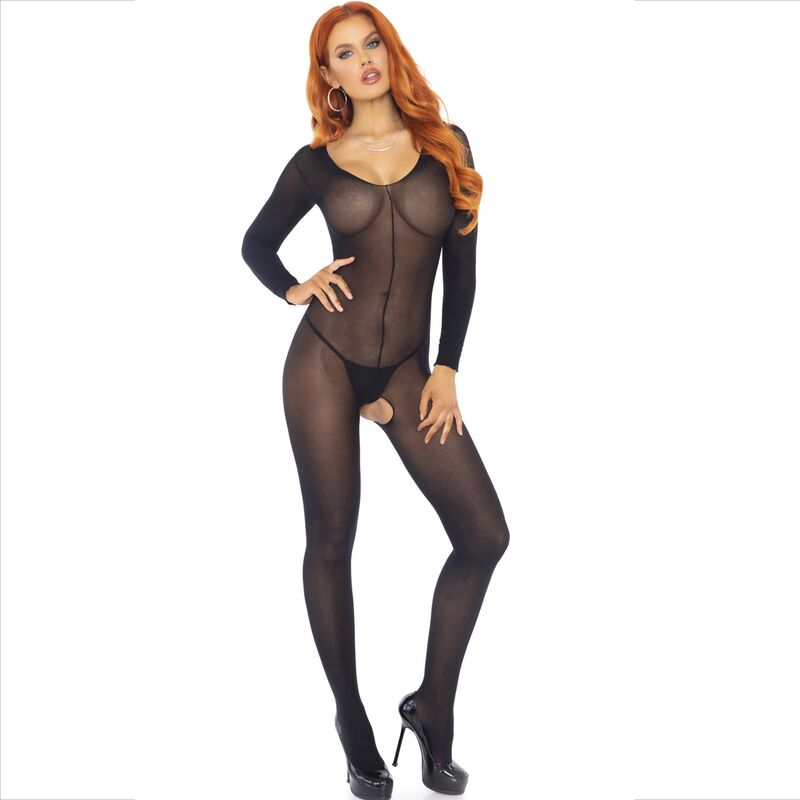 Leg Avenue - Bodystocking Negro Manga Larga 4 Leg Avenue - Bodystocking Negro Manga Larga - Imagen 4