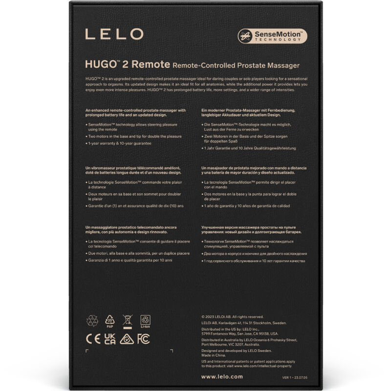 Lelo - Hugo 2 Masajeador De Prostata Control Remoto Verde 8 Lelo - Hugo 2 Masajeador De Prostata Control Remoto Verde - Imagen 8