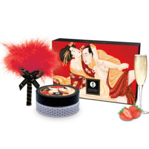 Shunga - Kit Polvos de Masaje Comestible Fresa