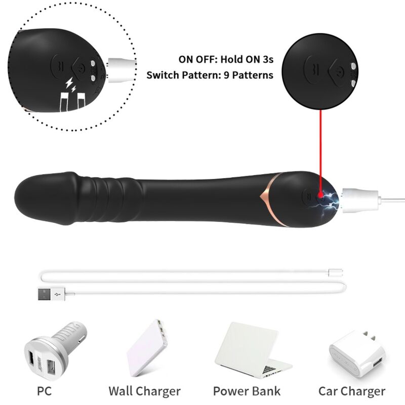 Armony - Dildo Vibrador Silicona Negro 2 Armony - Dildo Vibrador Silicona Negro - Imagen 2