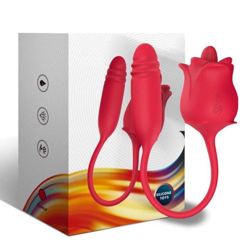 Armony - Rosa 3 En 1, Estimulador, Succionador Y Up&Amp;Down Con Cola Rojo 5 Armony - Rosa 3 En 1, Estimulador, Succionador Y Up&Amp;Down Con Cola Rojo - Imagen 5