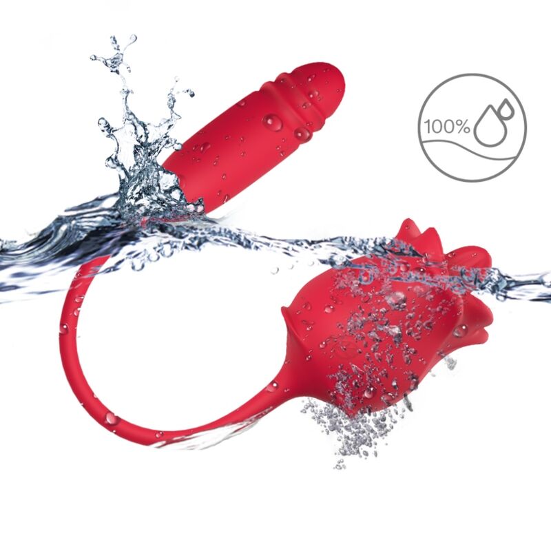 Armony - Rosa 3 En 1, Estimulador, Succionador Y Up&Amp;Down Con Cola Rojo 3 Armony - Rosa 3 En 1, Estimulador, Succionador Y Up&Amp;Down Con Cola Rojo - Imagen 3