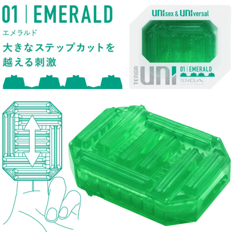 Tenga - Uni Emerald Masturbador Dedal 2 Tenga - Uni Emerald Masturbador Dedal - Imagen 2