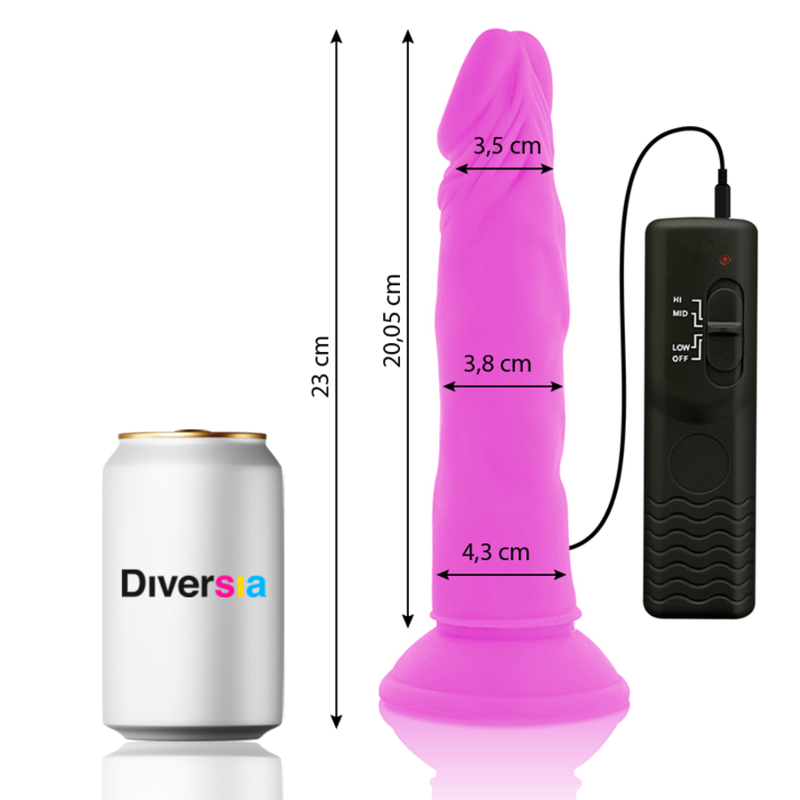 Diversia - Dildo Realístico Flexible Con Vibración Lila 23 Cm -O- 4.3 Cm 2 Diversia - Dildo Realístico Flexible Con Vibración Lila 23 Cm -O- 4.3 Cm - Imagen 2