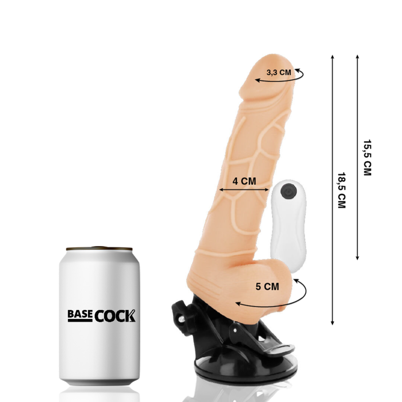 Basecock - Vibrador Realistico Control Remoto Natural 18.5 Cm -O- 4Cm 2 Basecock - Vibrador Realistico Control Remoto Natural 18.5 Cm -O- 4Cm - Imagen 2