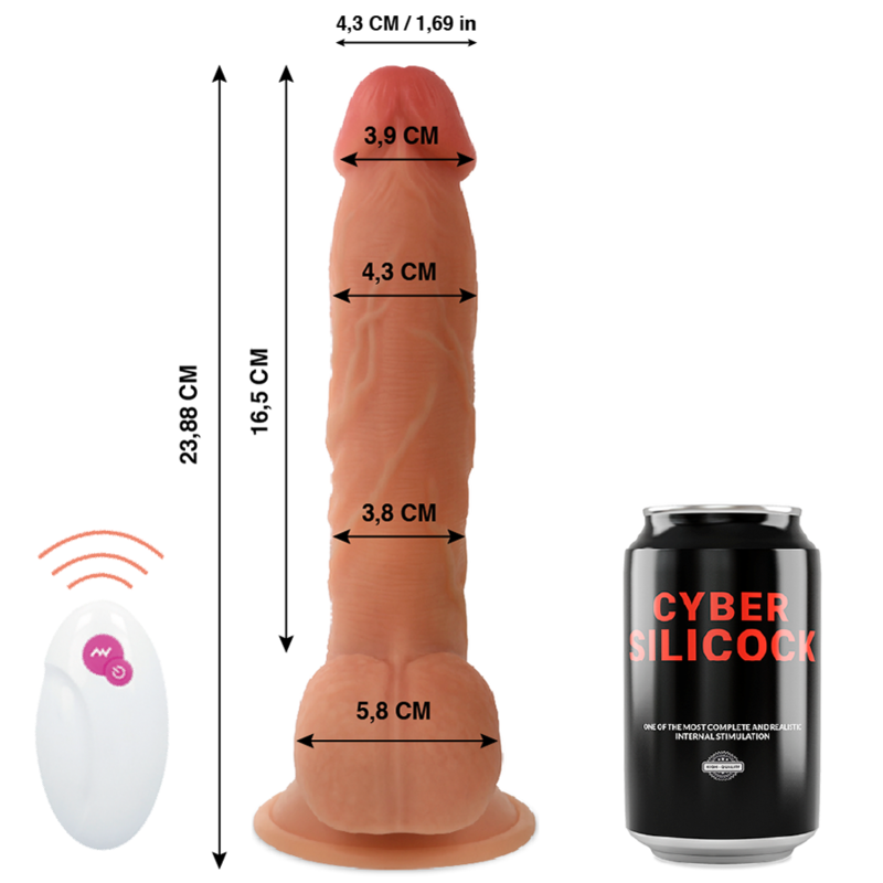 Cyber Silicock - Realístico Control Remoto Mr John 23.88 Cm -O- 4.3 Cm 2 Cyber Silicock - Realístico Control Remoto Mr John 23.88 Cm -O- 4.3 Cm - Imagen 2