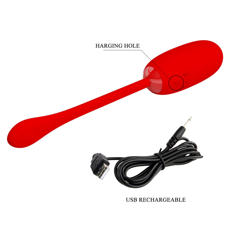 Pretty Love - Julius Huevo Vibrador Impermeble &Amp; Recargable Rojo 9 Pretty Love - Julius Huevo Vibrador Impermeble &Amp; Recargable Rojo - Imagen 9