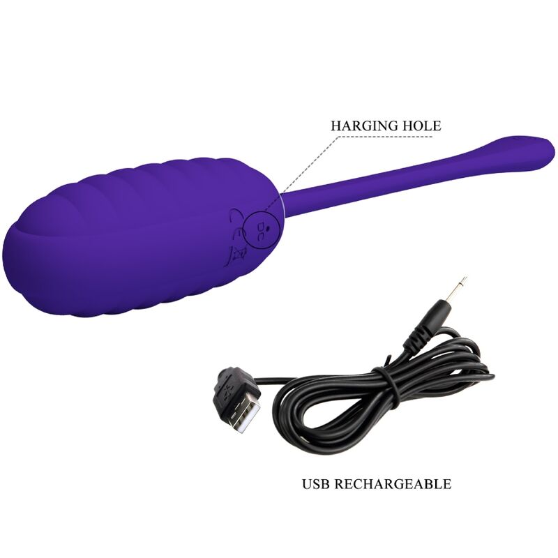 Pretty Love - Kirk Huevo Vibrador Recargable Lila 8 Pretty Love - Kirk Huevo Vibrador Recargable Lila - Imagen 8