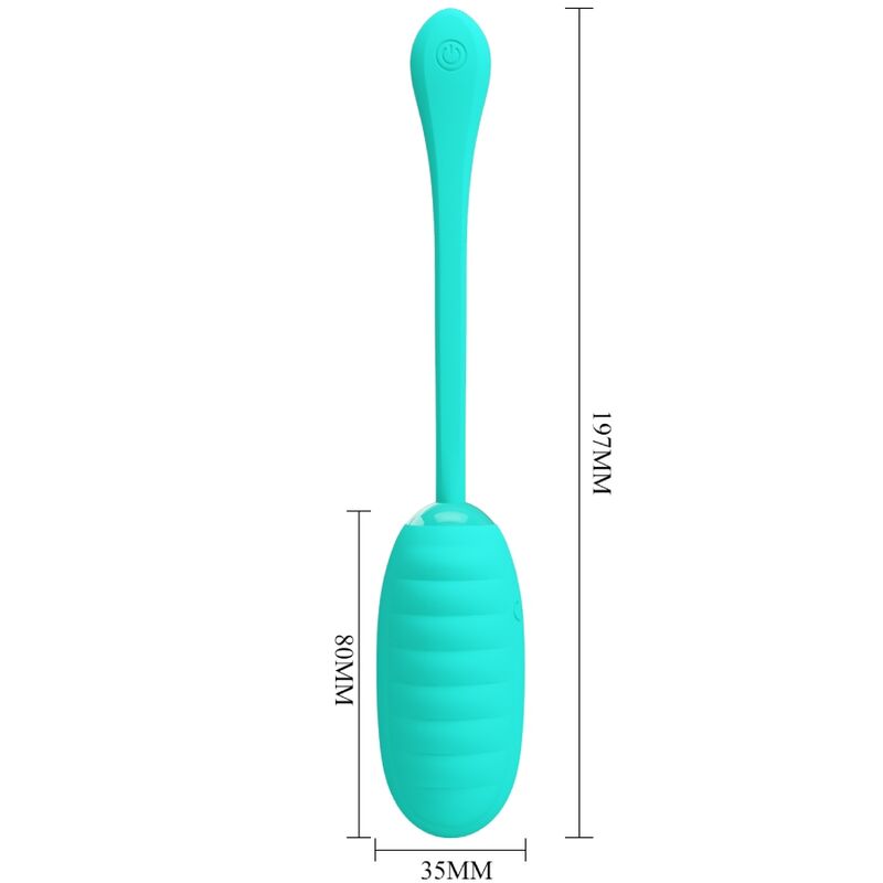 Pretty Love - Kirk Huevo Vibrador Recargable Verde Agua 6 Pretty Love - Kirk Huevo Vibrador Recargable Verde Agua - Imagen 6
