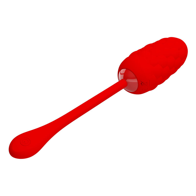 Pretty Love - Huevo Vibrador Con Textura Marina Recargable Rojo 3 Pretty Love - Huevo Vibrador Con Textura Marina Recargable Rojo - Imagen 3