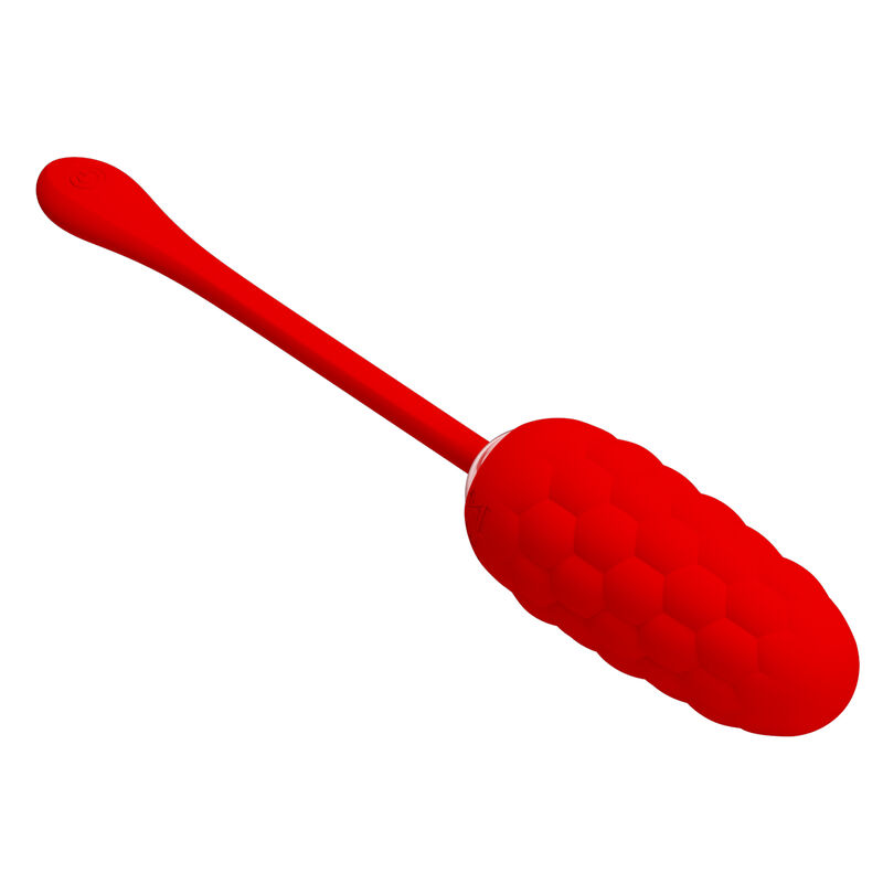 Pretty Love - Huevo Vibrador Con Textura Marina Recargable Rojo 2 Pretty Love - Huevo Vibrador Con Textura Marina Recargable Rojo - Imagen 2