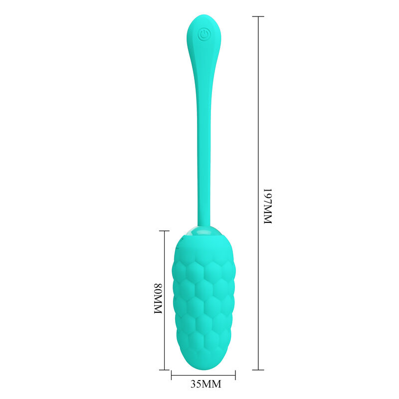 Pretty Love - Huevo Vibrador Con Textura Marina Recargable Verde Agua 7 Pretty Love - Huevo Vibrador Con Textura Marina Recargable Verde Agua - Imagen 7