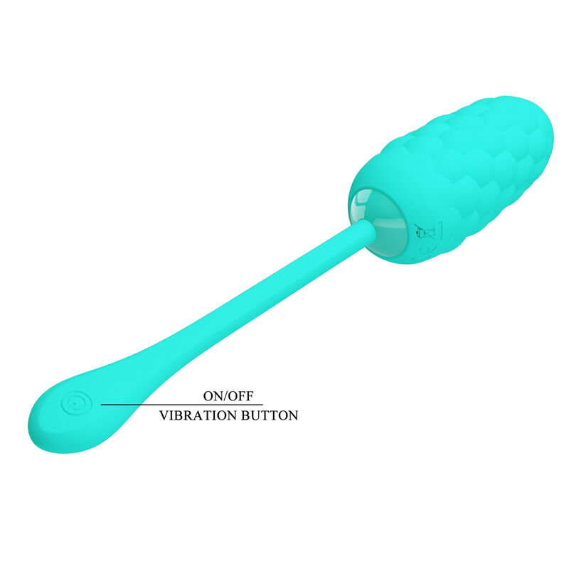 Pretty Love - Huevo Vibrador Con Textura Marina Recargable Verde Agua 8 Pretty Love - Huevo Vibrador Con Textura Marina Recargable Verde Agua - Imagen 8