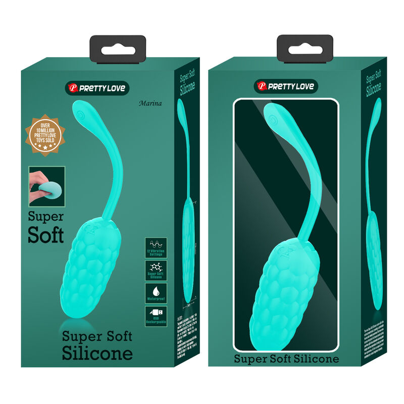 Pretty Love - Huevo Vibrador Con Textura Marina Recargable Verde Agua 10 Pretty Love - Huevo Vibrador Con Textura Marina Recargable Verde Agua - Imagen 10