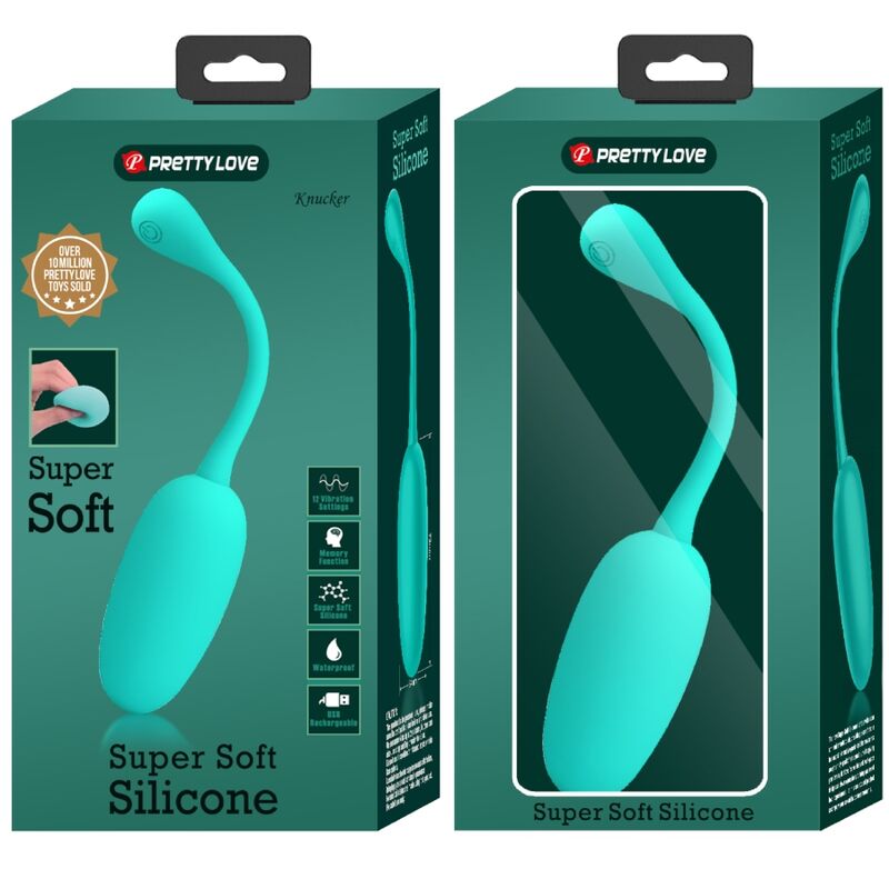Pretty Love - Knucker Huevo Vibrador Recargable Verde Agua 9 Pretty Love - Knucker Huevo Vibrador Recargable Verde Agua - Imagen 9
