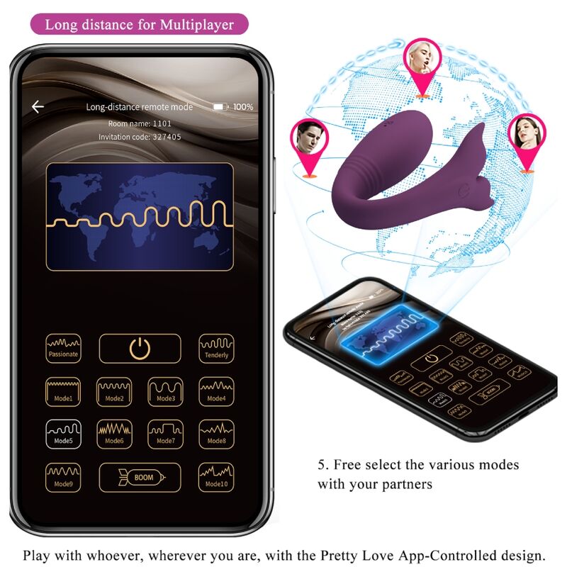 Pretty Love - Jayleen Vibrador App Control Remoto Lila 16 Pretty Love - Jayleen Vibrador App Control Remoto Lila - Imagen 16