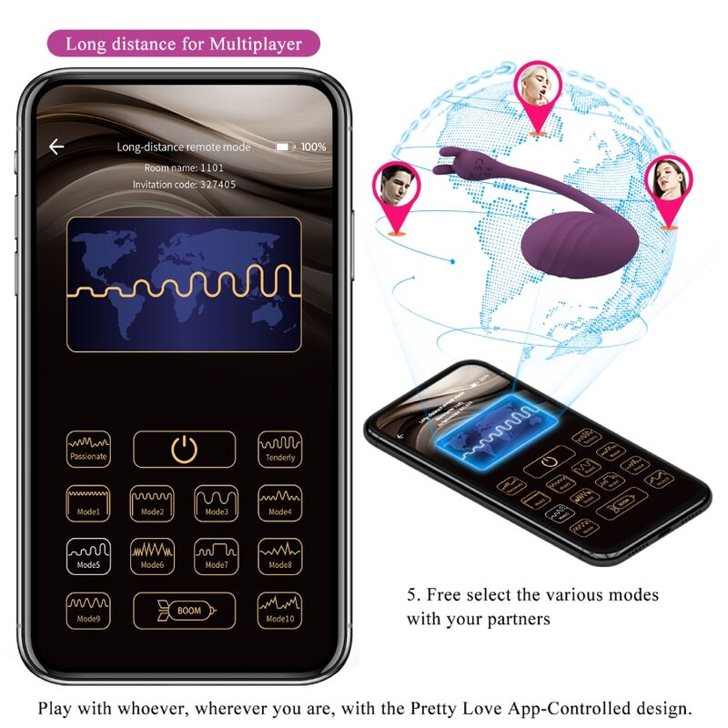 Pretty Love - Catalina Vibrador App Control Remoto Lila 18 Pretty Love - Catalina Vibrador App Control Remoto Lila - Imagen 18