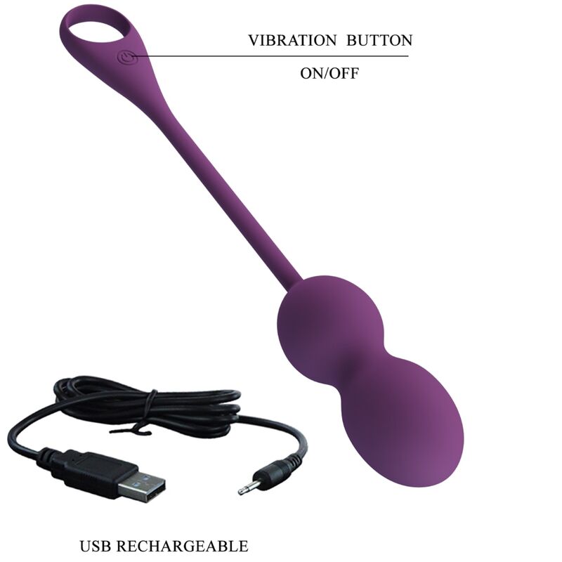 Pretty Love - Elvira Kegel Balls App Control Remoto Morado 5 Pretty Love - Elvira Kegel Balls App Control Remoto Morado - Imagen 5