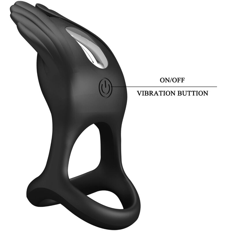 Pretty Love - Silas Anillo Vibrador 7 Vibraciones Silicona Negro 7 Pretty Love - Silas Anillo Vibrador 7 Vibraciones Silicona Negro - Imagen 7