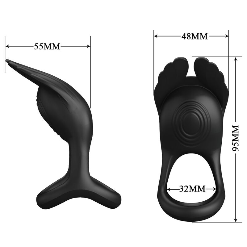 Pretty Love - Silas Anillo Vibrador 7 Vibraciones Silicona Negro 6 Pretty Love - Silas Anillo Vibrador 7 Vibraciones Silicona Negro - Imagen 6
