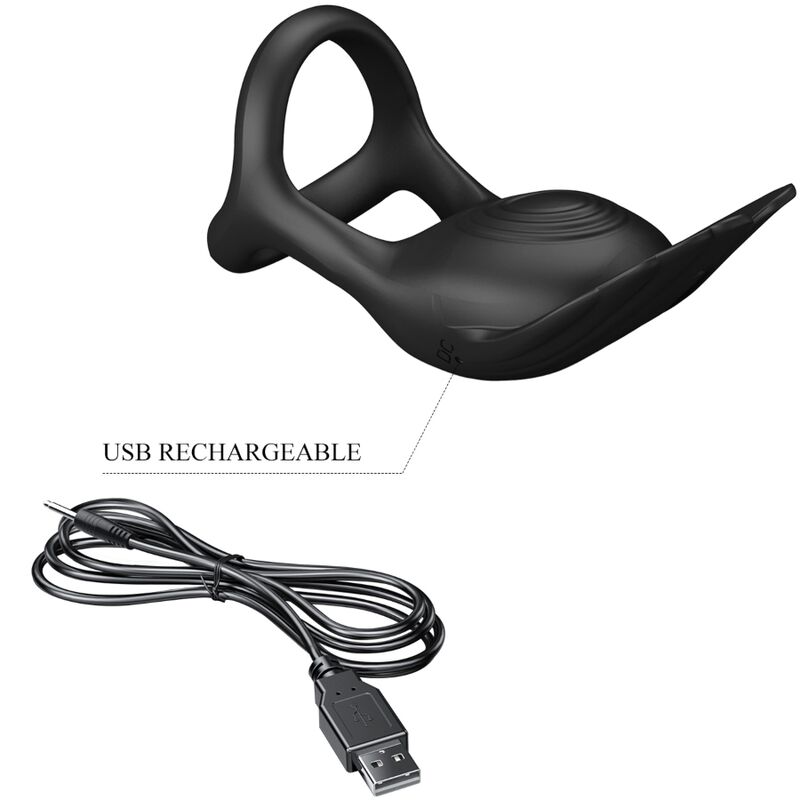 Pretty Love - Silas Anillo Vibrador 7 Vibraciones Silicona Negro 8 Pretty Love - Silas Anillo Vibrador 7 Vibraciones Silicona Negro - Imagen 8