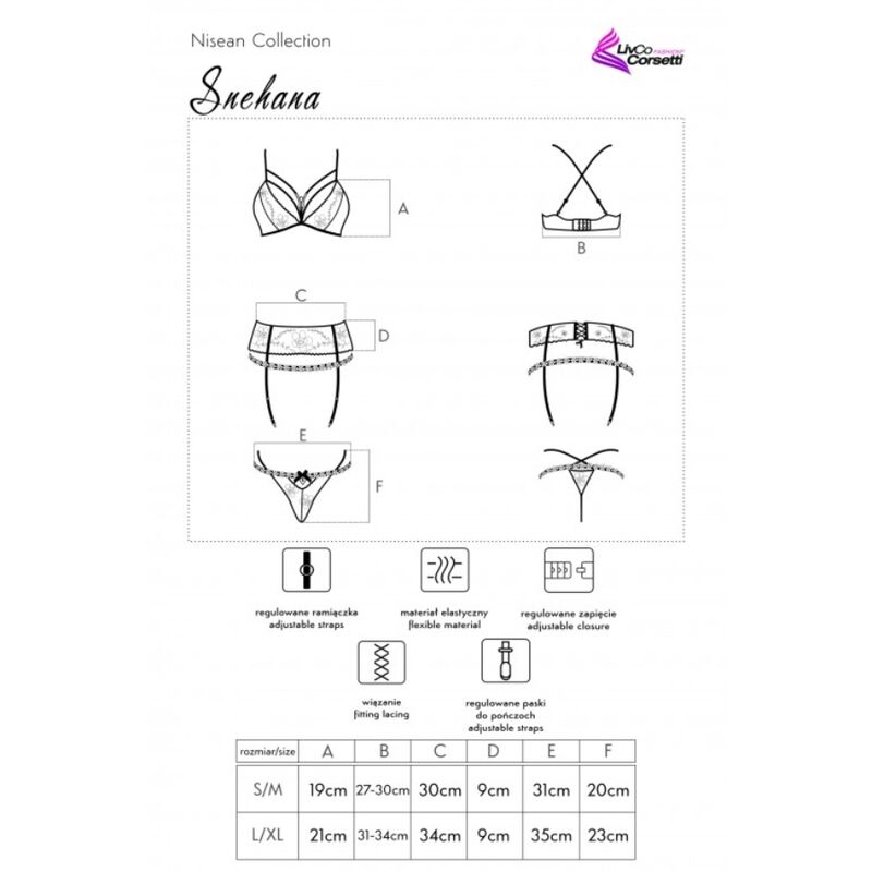 Livco Corsetti Fashion - Snehana Lc 90443 Sujetador + Liguero + Panty Negro 7 Livco Corsetti Fashion - Snehana Lc 90443 Sujetador + Liguero + Panty Negro - Imagen 7