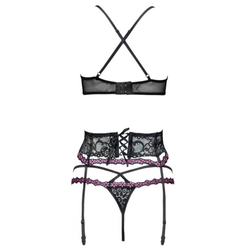 Livco Corsetti Fashion - Snehana Lc 90443 Sujetador + Liguero + Panty Negro 4 Livco Corsetti Fashion - Snehana Lc 90443 Sujetador + Liguero + Panty Negro - Imagen 4