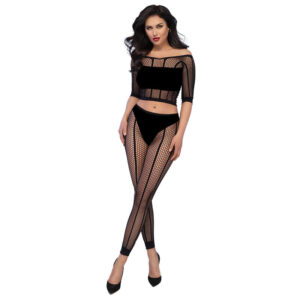 Chilirose - Cr 4647 Top & Leggins Negro